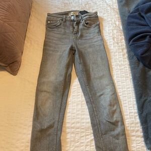 Zara distressed grey jeans